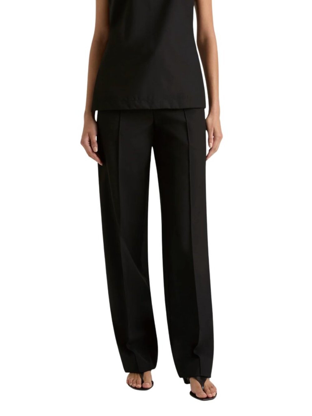 FAITHFULL Emilie Trouser Black straight leg Pant EUC $340 size 4